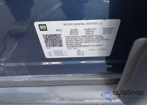 2023 Chevrolet Traverse Fwd Lt Cloth from USA, damaged, VIN 1GNERGKW2PJ114907